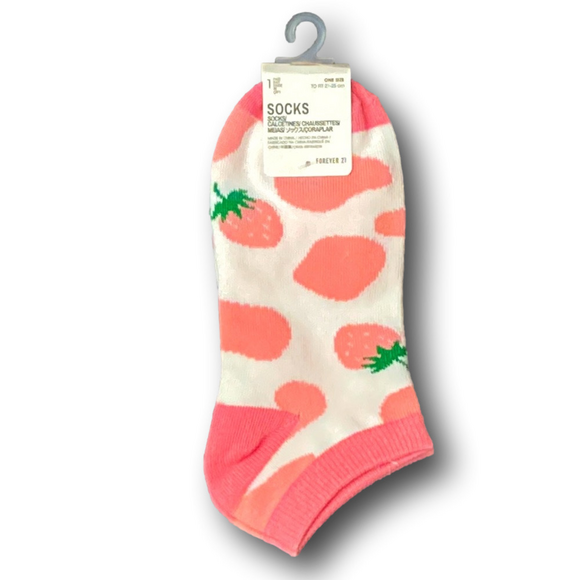 Forever 21 Accessories - 3/$15 Strawberries Funny Novelty Ankle Socks - NWT